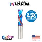 48310-K CNC Solid Carbide Spektra™ Extreme Tool Life Coated Compression Spiral 10mm Dia x 25mm x 10mm Shank