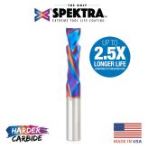 48314-K CNC Solid Carbide Spektra™ Extreme Tool Life Coated Compression Spiral 10mm Dia x 35mm x 10mm Shank