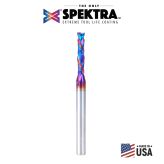 48353-K CNC Solid Carbide Spektra™ Extreme Tool Life Coated Mortise Compression Spiral 3/16 Dia x 1 Inch x 1/4 Shank