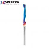 51418-K Solid Carbide CNC Spektra™ Extreme Tool Life Coated Spiral 'O' Single Flute, Plastic Cutting 3/16 Dia x 1-1/4 x 1/4 Shank x 3 Inch Long Up-Cut Router Bit
