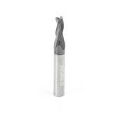 51462 CNC Solid Carbide Spiral for Steel & Stainless Steel with AlTiN Coating 3-Flute x 3/16 Dia x 7/16 x 1/4 Shank x 1-7/8 Inch Long Up-Cut Router Bit / 45º Corner Chamfer End Mill