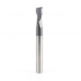 51466 CNC Solid Carbide Spiral for Steel & Stainless Steel with AlTiN Coating 2-Flute x 1/4 Dia x 1/2 x 1/4 Shank x 2-1/2 Inch Long Up-Cut Router Bit / 45º Corner Chamfer End Mill
