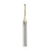 51486-Z Solid Carbide CNC Spiral 'O' Flute, Aluminum Cutting 1/8 Dia x 3/4 x 1/4 Shank Up-Cut ZrN Coated Router Bit