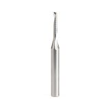 51486 Solid Carbide CNC Spiral 'O' Single Flute, Aluminum Cutting 1/8 Dia x 3/4 x 1/4 Shank x 2-1/2 Inch Long Up-Cut Router Bit 