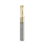 51502-Z Solid Carbide CNC Spiral 'O' Flute, Aluminum Cutting 1/4 Dia x 5/8 x 1/4 Shank Down-Cut ZrN Coated Router Bit