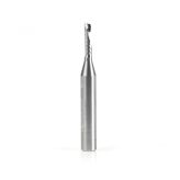 51503 Solid Carbide CNC Spiral 'O' Flute, Aluminum Cutting 1/8 Dia x 1/2 x 1/4 Shank Down-Cut