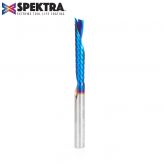 51513-K Solid Carbide CNC Spektra™ Extreme Tool Life Coated Spiral 'O' Flute, Plastic Cutting 1/4 Dia x 1-1/2 x 1/4 Inch Shank Down-Cut Router Bit