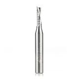 51516 Solid Carbide CNC Spiral 'O' Single Flute, Plastic Cutting 5/32 Dia x 9/16 x 1/4 Shank x 2 Inch Long Down-Cut Router Bit