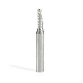 51517 Solid Carbide CNC Spiral 'O' Single Flute, Plastic Cutting 3/16 Dia x 5/8 x 1/4 Shank x 2 Inch Long Down-Cut Router Bit