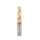 51867-Z CNC Solid Carbide Aluminum Cutting x 3/8 Dia x 1 x 3/8 Shank x 2-1/2 Inch Long x 3 Flute ZrN Coated Up-Cut End Mill