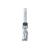 57177 Solid Carbide (Brazed To Steel Shank) Spiral Pattern/Plunge Compression 1/2 Dia x 1 x 1/4 Inch Shank With Upper Ball Bearing
