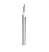 57302 Metric Solid Carbide CNC Spiral 'O' Single Flute, Aluminum Cutting 3mm Dia x 12mm x 6mm Shank x 64mm Long Up-Cut Router Bit