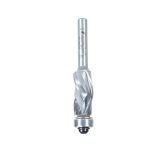 58173 Solid Carbide (Brazed To Steel Shank) Spiral Flush Trim Compression 1/2 Dia x 1 x 1/4 Inch Shank With Lower Ball Bearing