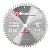 612600 Carbide Tipped Cut-Off and Crosscut 12 Inch Dia x 60T ATB, 10 Deg, 1 Inch Bore