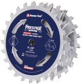 658060-1 Carbide Tipped Prestige® Dado 8 Inch Dia x 24T H-ATB, 1 Inch Bore, Complete Dado Set with Six 4-Wing Chippers