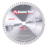 712601 Carbide Tipped Cut-Off and Crosscut 12 Inch Dia x 60T TCG, 15 Deg, 1 Inch Bore