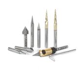 AMS-128 8-Pc 'V' Carving CNC Router Bit Collection, 1/4 Inch Shank