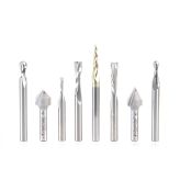  AMS-134-B 8-Pc General Purpose CNC Router Bit Collection, 1/4 Inch Shank