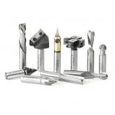 AMS-138 10-Pc 3D, Signmaking, Lettering & Engraving CNC Router Bit Collection, 1/2 Inch Shank