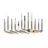 AMS-162 18-Pc Aluminum Cutting Solid Carbide Advanced CNC Router Bit Collection, 1/4 Inch Shank