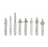 AMS-MR001 8-Piece Miniature Router Bit Collection With 1/4" Shank
