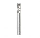 BURS-082 Solid Carbide Cylindrical Shape with End Cut 1/4 Dia x 5/8 x 1/4 Shank Double Cut SB Burr Bit for Die-Grinders