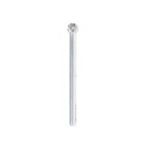 BURS-151 Solid Carbide Ball Shape 3/16 Dia x 5/32 x 1/8 Shank Double Cut SD Burr Bit for Die-Grinders