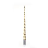 HSS1314 CNC 2D and 3D Carving Flat Bottom 1.5 Deg Angle x 1/4 Dia x 10 x 3/4 Shank x 12 Inch Long x 4 Flute High Speed Steel (HSS) ZrN Coated Router Bit