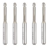 MR0103-5 5 Pack Miniature 3/16 Dia Flush Trim with 3/16 Dia Ball Bearing x 3/4 x 1/4 Inch Shank Carbide Tipped Router Bit