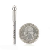 MR0105 Carbide Tipped Miniature Flush Trim 3/16 Dia x 7/16 x 1/8 Inch Shank with Mini 3/16 Dia Lower Ball Bearing