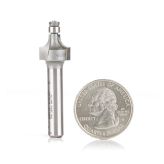 MR0114 Carbide Tipped Miniature Corner Rounding 5/32 Radius x 1/2 Dia x 3/8 x 1/4 Inch Shank with Mini 3/16 Dia Lower Ball Bearing