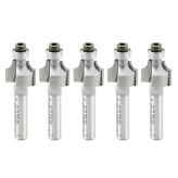 MRW0304-5 5-Pack Miniature Corner Round 1/8 Radius x 9/16 Dia x 7/16 x 1/4 Inch Shank