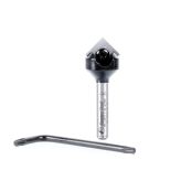 RC-45711-M In-Tech Insert Carbide V Groove 90 Deg x 17.6mm Dia x 8.5mm x 6mm Shank Single Flute Router Bit