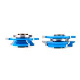 SC440 2-Piece Carbide Tipped 3-Wing Stile & Rail Concave Cabinet Door 2-7/16 Dia x 1 x 15/64 Radius x 1/2 & 3/4 Bore Set for 3/4 Material