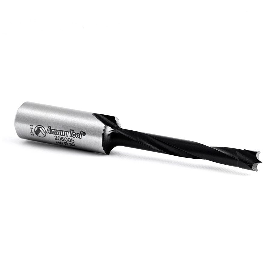 206005 High Performance Ditec™ Carbide Tipped Brad Point Boring Bit R/H 5mm Dia x 70mm Long x 10mm Shank