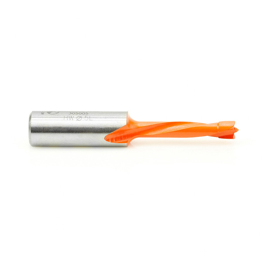 305005 High Performance Ditec™ Carbide Tipped Brad Point Boring Bit L/H 5mm Dia x 57mm Long x 10mm Shank