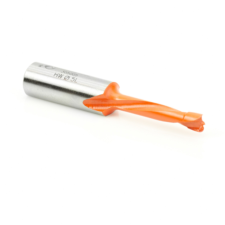 305005 High Performance Ditec™ Carbide Tipped Brad Point Boring Bit L/H 5mm Dia x 57mm Long x 10mm Shank