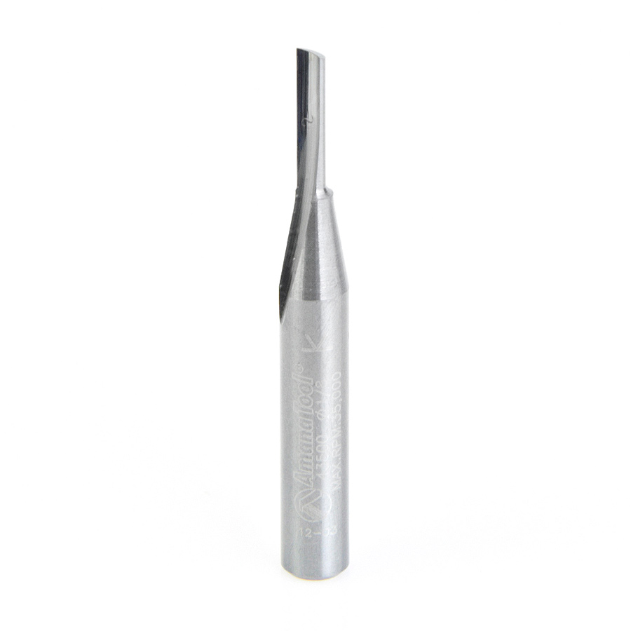 43500 Solid Carbide Single 'O' Flute, Plastic Cutting 1/8