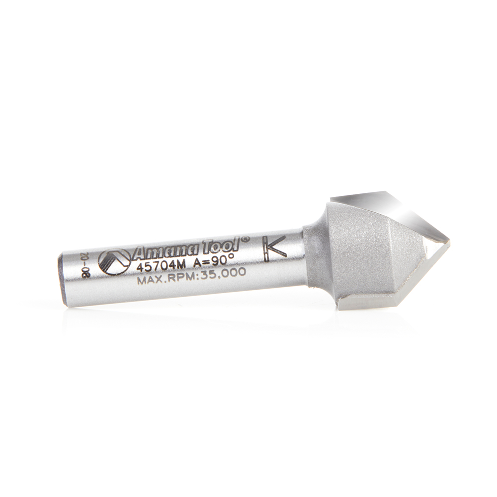 45704M Carbide Tipped V-Groove 90 Deg x 12.7mm Dia x 6mm x 6mm Shank