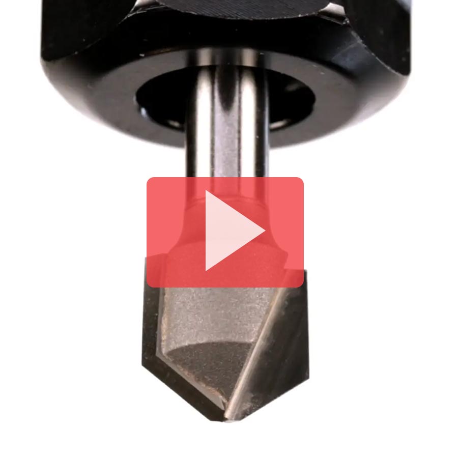 45795-5 5 Pack Carbide Tipped Double Edge Folding V-Groove 108 Deg x 0.090 Inch Tip Width x 5/32 x 1/2 Dia. x 1/4 Inch Shank