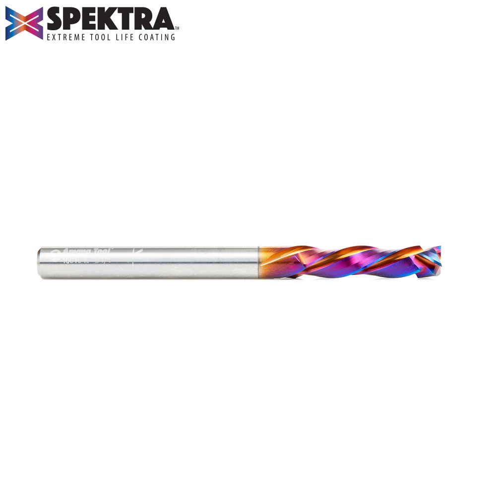 46016-K CNC Solid Carbide Spektra™ Extreme Tool Life Coated Mortise Compression Spiral 1/4 Dia x 1 Inch x 1/4 Shank