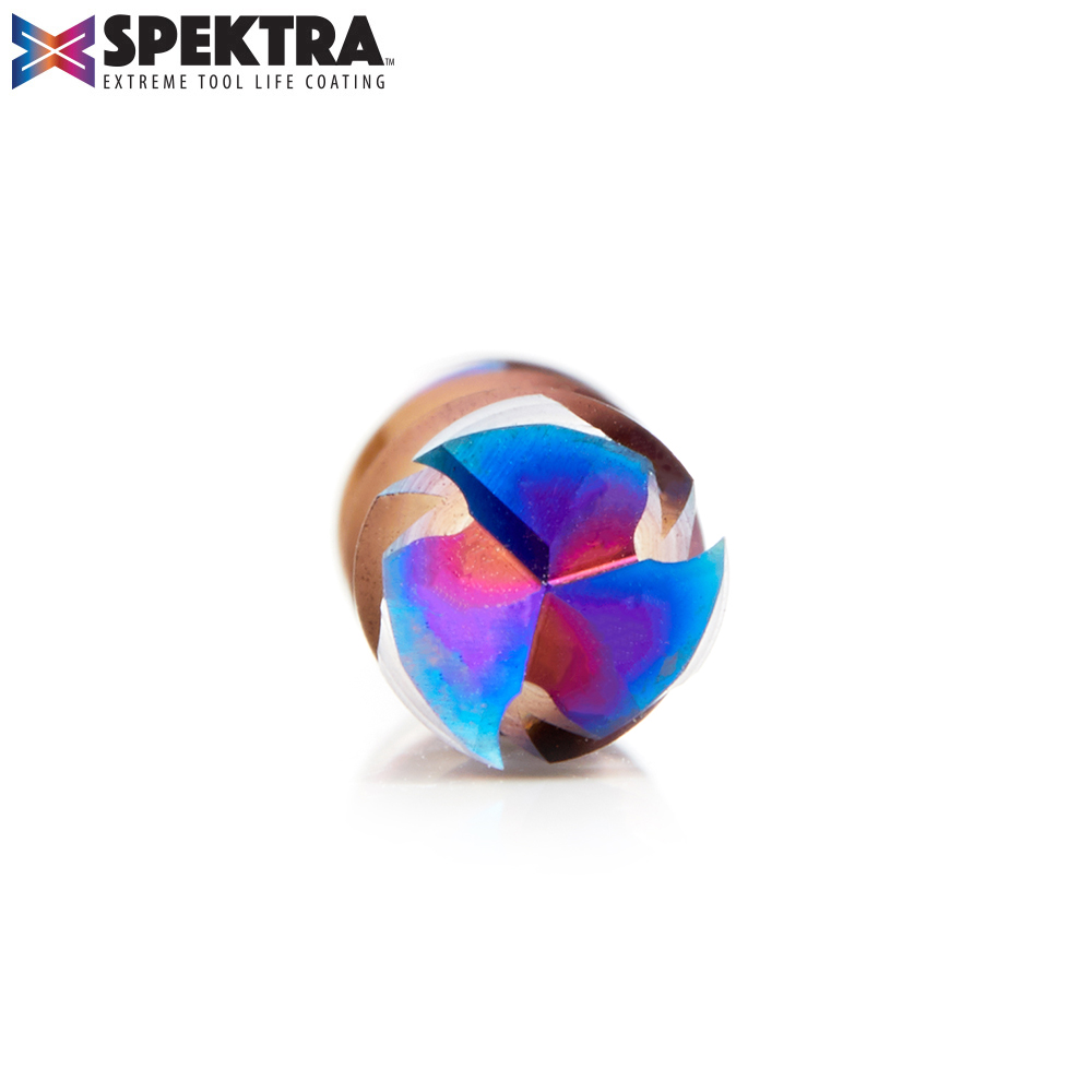 46016-K CNC Solid Carbide Spektra™ Extreme Tool Life Coated Mortise Compression Spiral 1/4 Dia x 1 Inch x 1/4 Shank