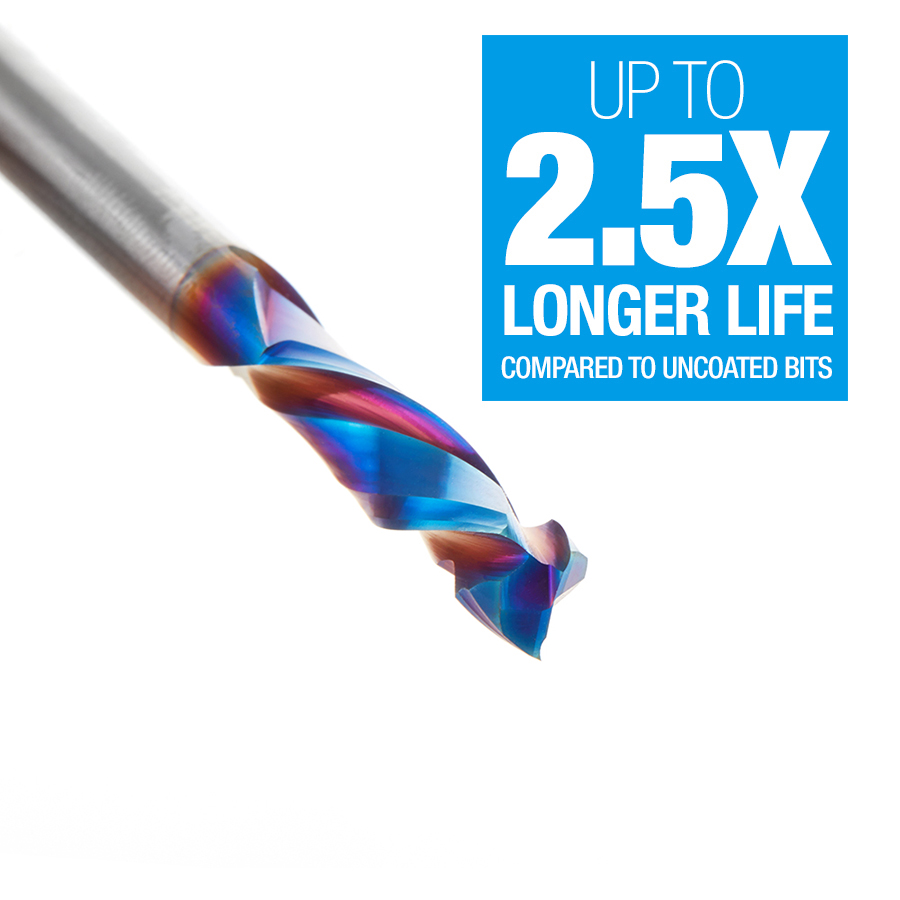 46025-K CNC Solid Carbide Spektra™ Extreme Tool Life Coated Mortise Compression Spiral 6mm Dia x 22mm x 6mm Shank
