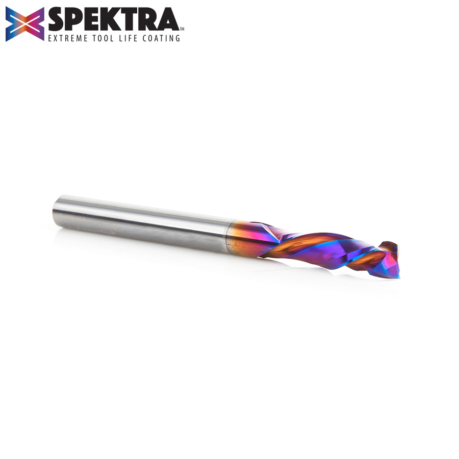 46033-K CNC Solid Carbide Spektra™ Extreme Tool Life Coated Mortise Compression Spiral 1/4 Dia x 7/8 Inch x 1/4 Shank