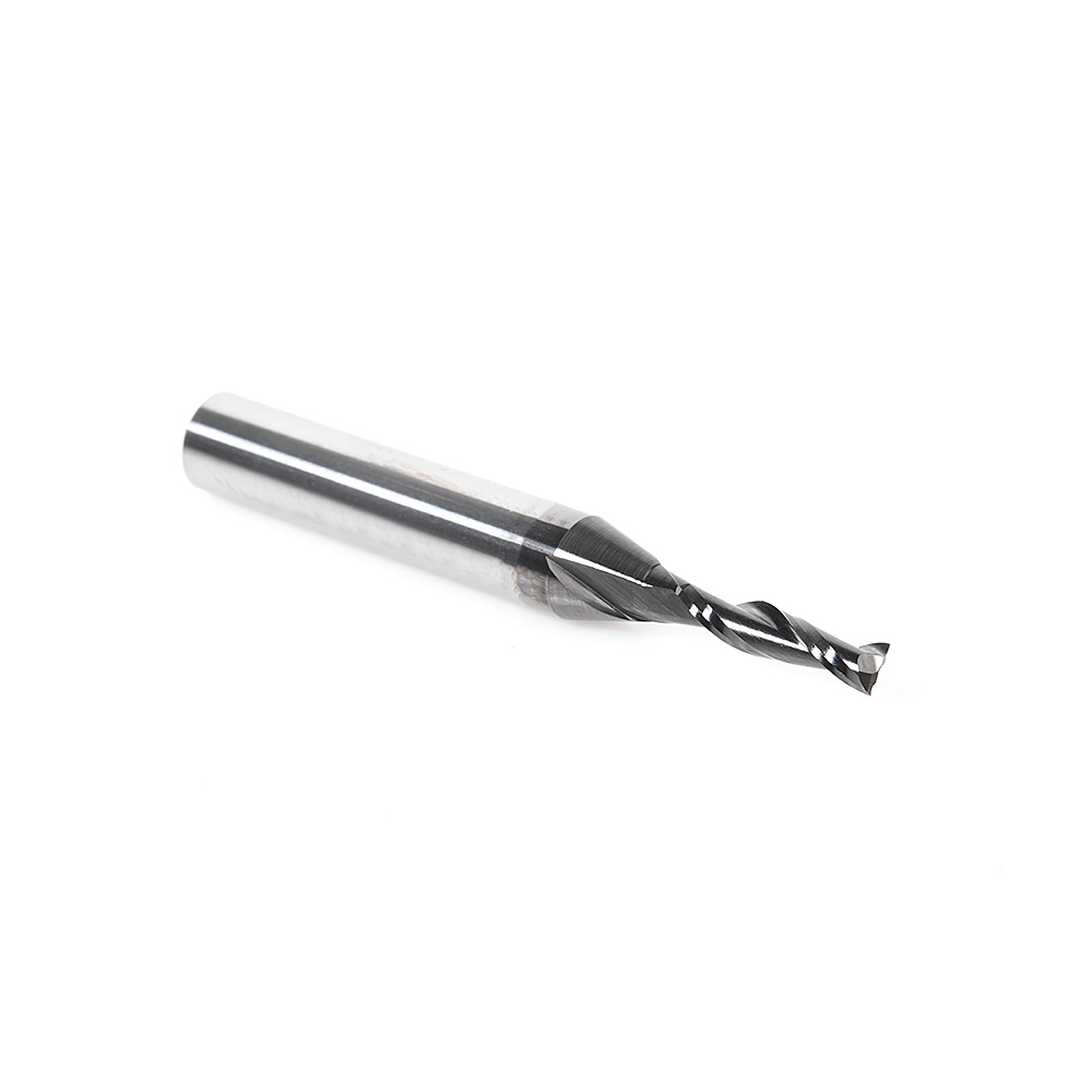 46100-DLC Solid Carbide Spiral Plunge Diamond-Like Carbon (DLC) Coated for Solid Wood 1/8 Dia x 1/2 x 1/4 Inch Shank Up-Cut