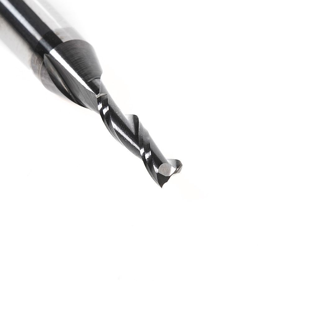 46100-DLC Solid Carbide Spiral Plunge Diamond-Like Carbon (DLC) Coated for Solid Wood 1/8 Dia x 1/2 x 1/4 Inch Shank Up-Cut