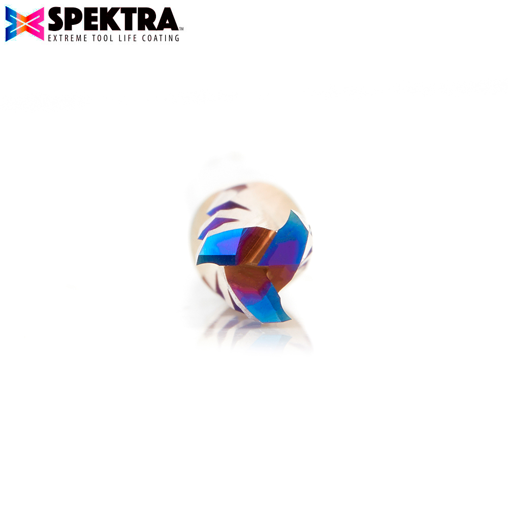 46150-K Solid Carbide CNC Spektra™ Extreme Tool Life Coated Spiral Phenolic, Resin and Composite with Chipbreaker 1/4 Dia x 3/4 x 1/4 Shank x 2-1/2 Inch Long Slow Helix Up-Cut Router Bit