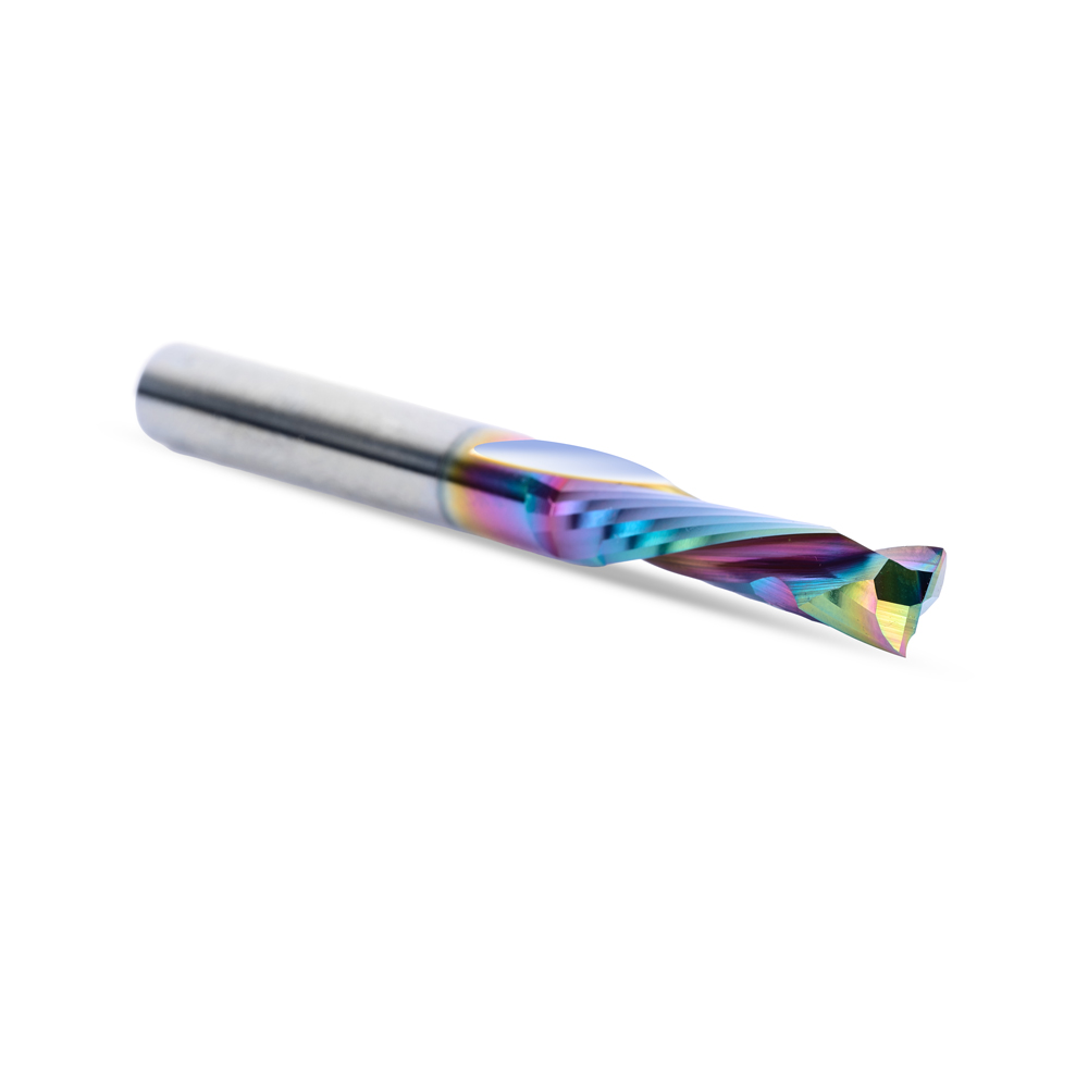 46170-DLC CNC Solid Carbide Compression Spiral Diamond-Like Carbon (DLC) Coated for Solid Wood 1/4 Dia x 7/8 x 1/4 Inch Shank