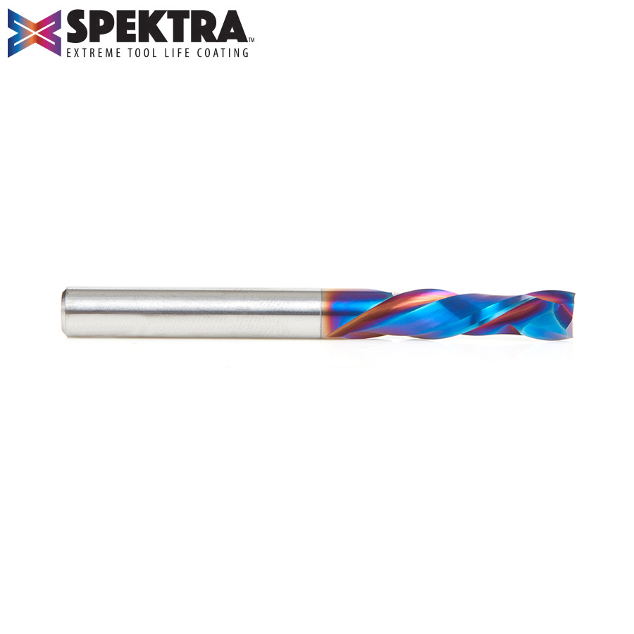 46170-K CNC Solid Carbide Spektra™ Extreme Tool Life Coated Compression Spiral 1/4 Dia x 7/8 x 1/4 Inch Shank