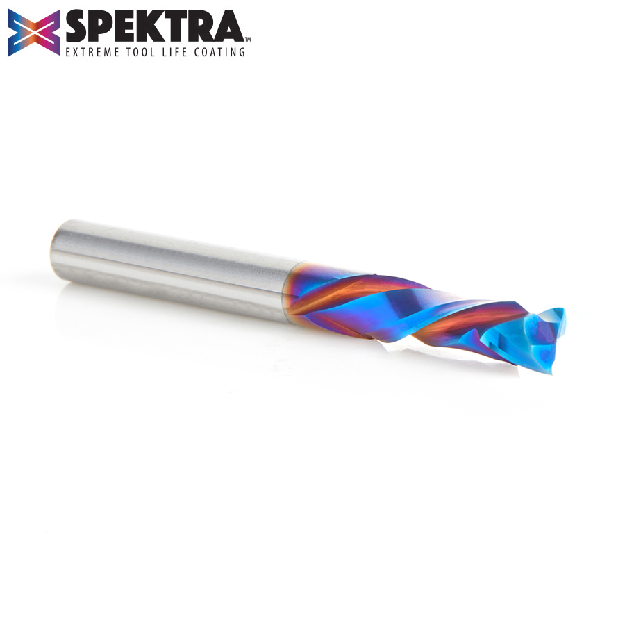 46170-K CNC Solid Carbide Spektra™ Extreme Tool Life Coated Compression Spiral 1/4 Dia x 7/8 x 1/4 Inch Shank